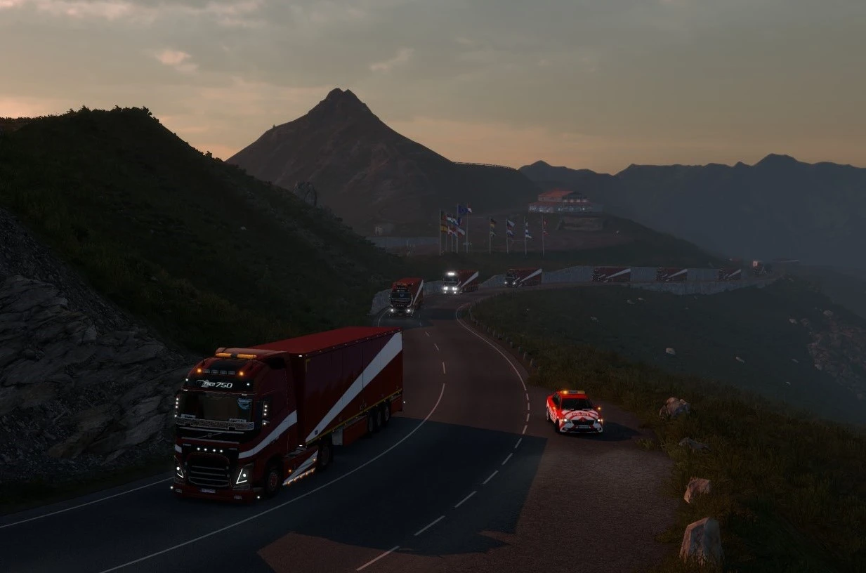 Night Shipping Truck